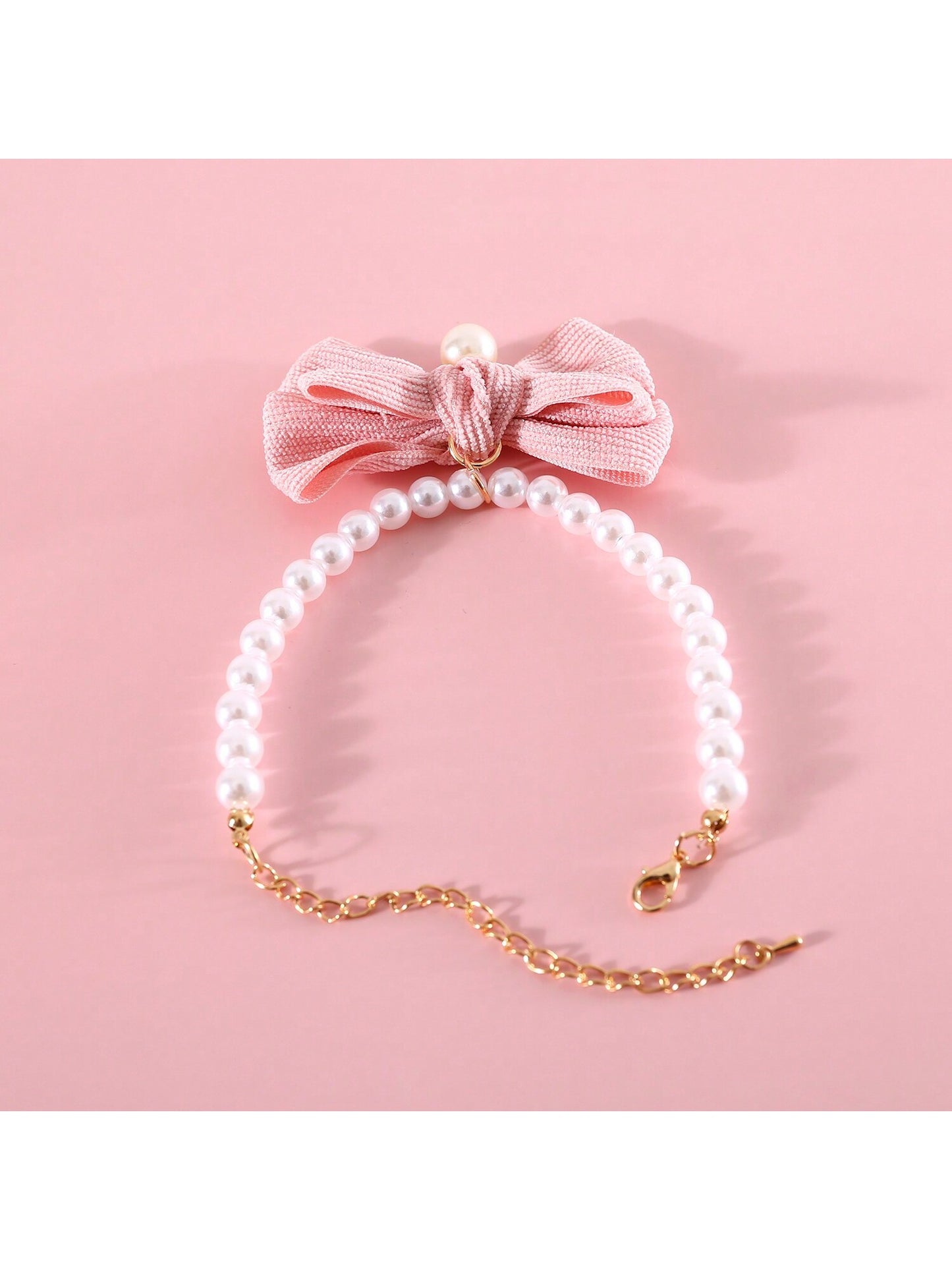 عقد حيوان أليف قلادة لؤلؤ وعقدة