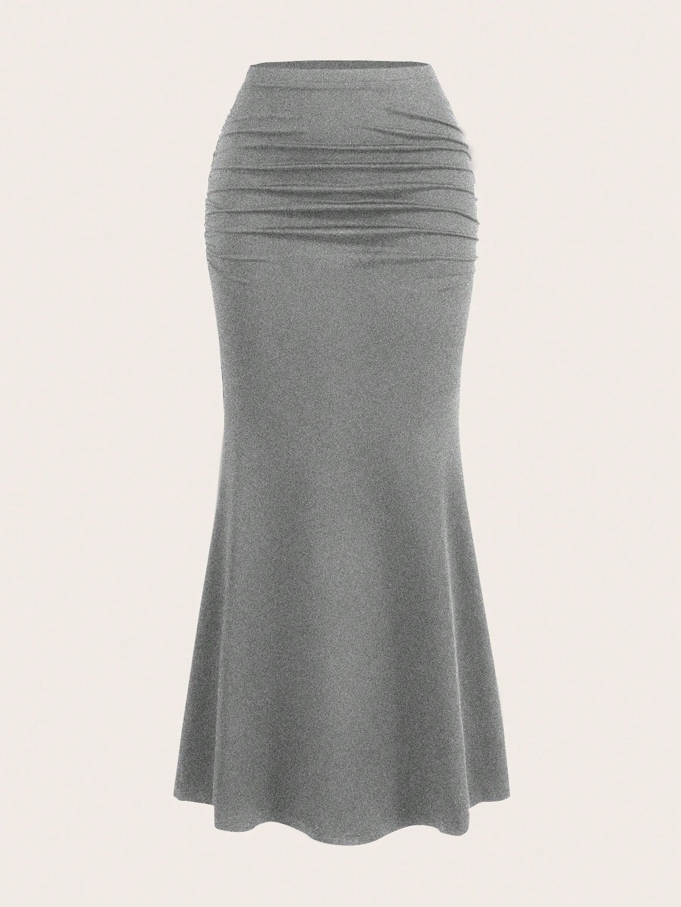 تنورة سميكة بموحد اللون بنمط ذيل السمكة للنساء