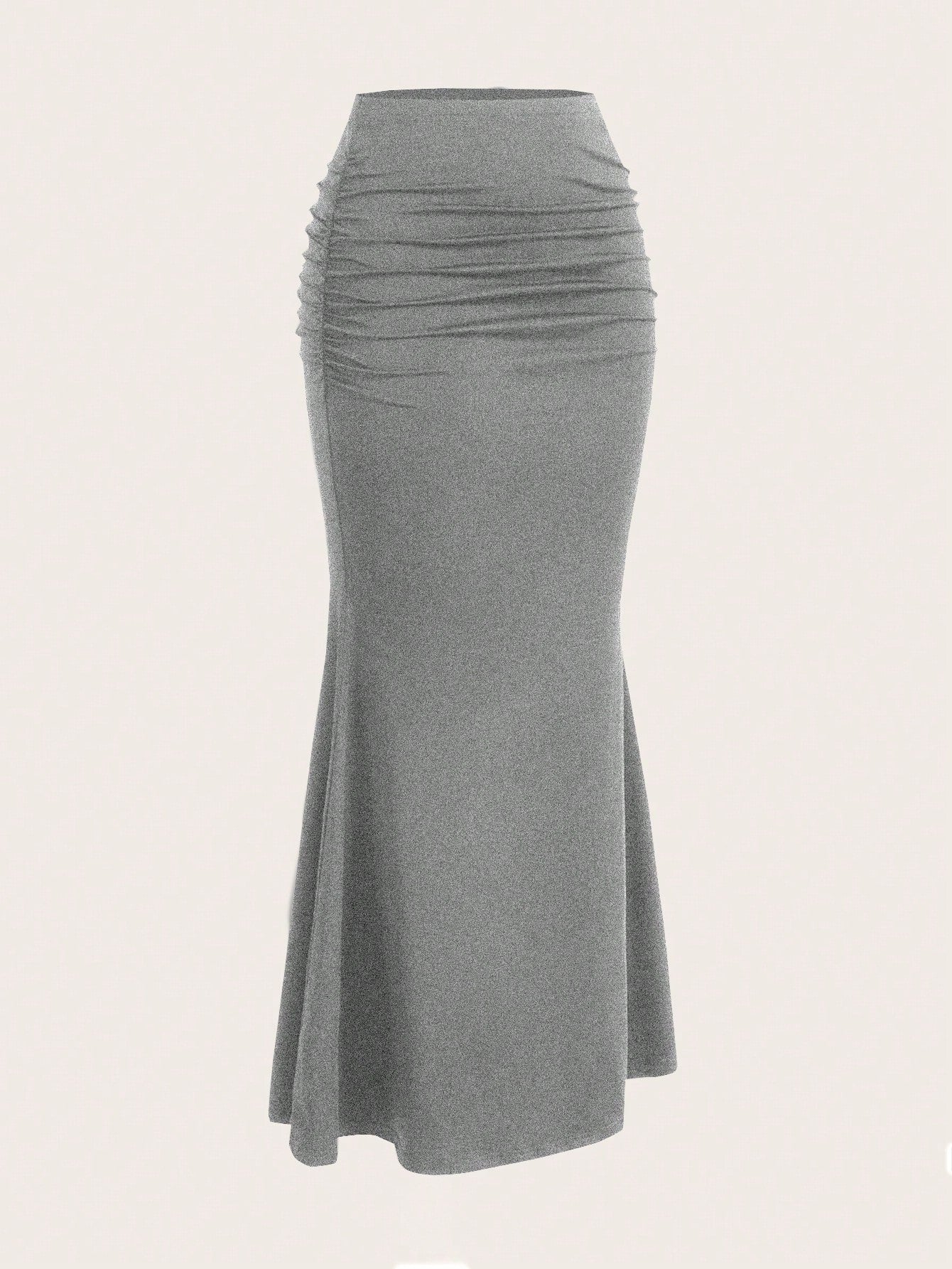 تنورة سميكة بموحد اللون بنمط ذيل السمكة للنساء