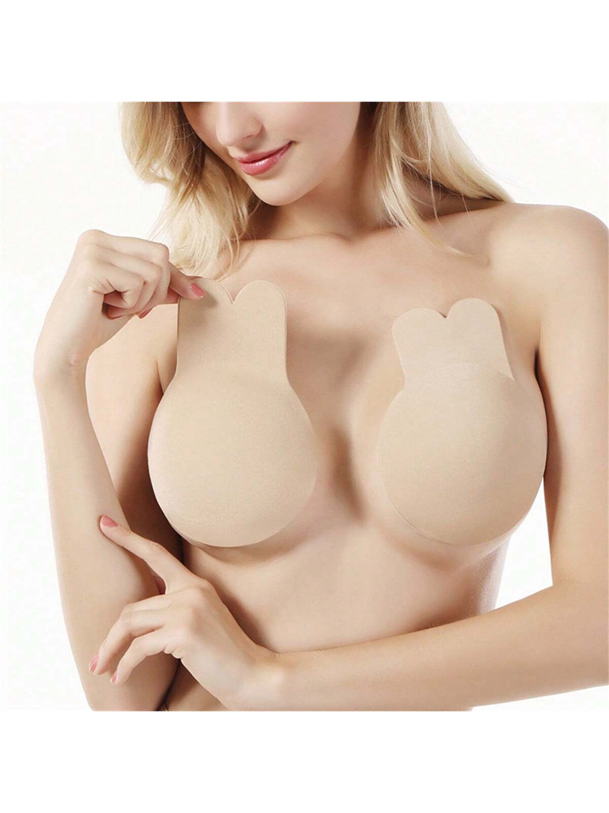صدرية حمالات الصدر اللاصقة بالسيليكون الخفية بدون حمالات للنساء المقاسات صغير / كبير / خصوصي