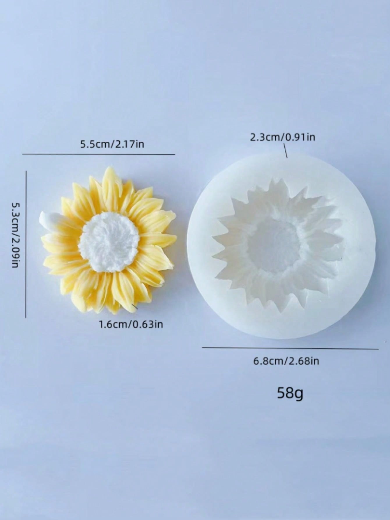 قالب سيليكون لصنع شموع عطرية برائحة الزهور: الشمعة الصغيرة والشمعدان الشمسية والورد والغاردينيا، تزيين قلادة بزهرة القرنفل.