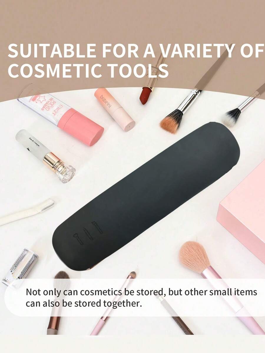 حامل فرشاة مكياج سيليكون محمول