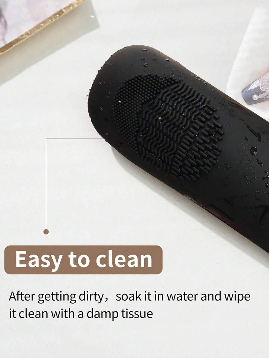 حامل فرشاة مكياج سيليكون محمول