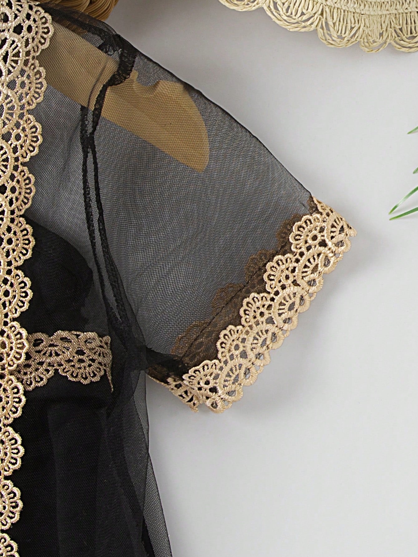 طقم فتاة رضيعة ،فستان بحمّالات شريطية وتطريز زهري على شال مشبك، أنيق وموضة ومريح،مناسب لفصل الربيع/الصيف