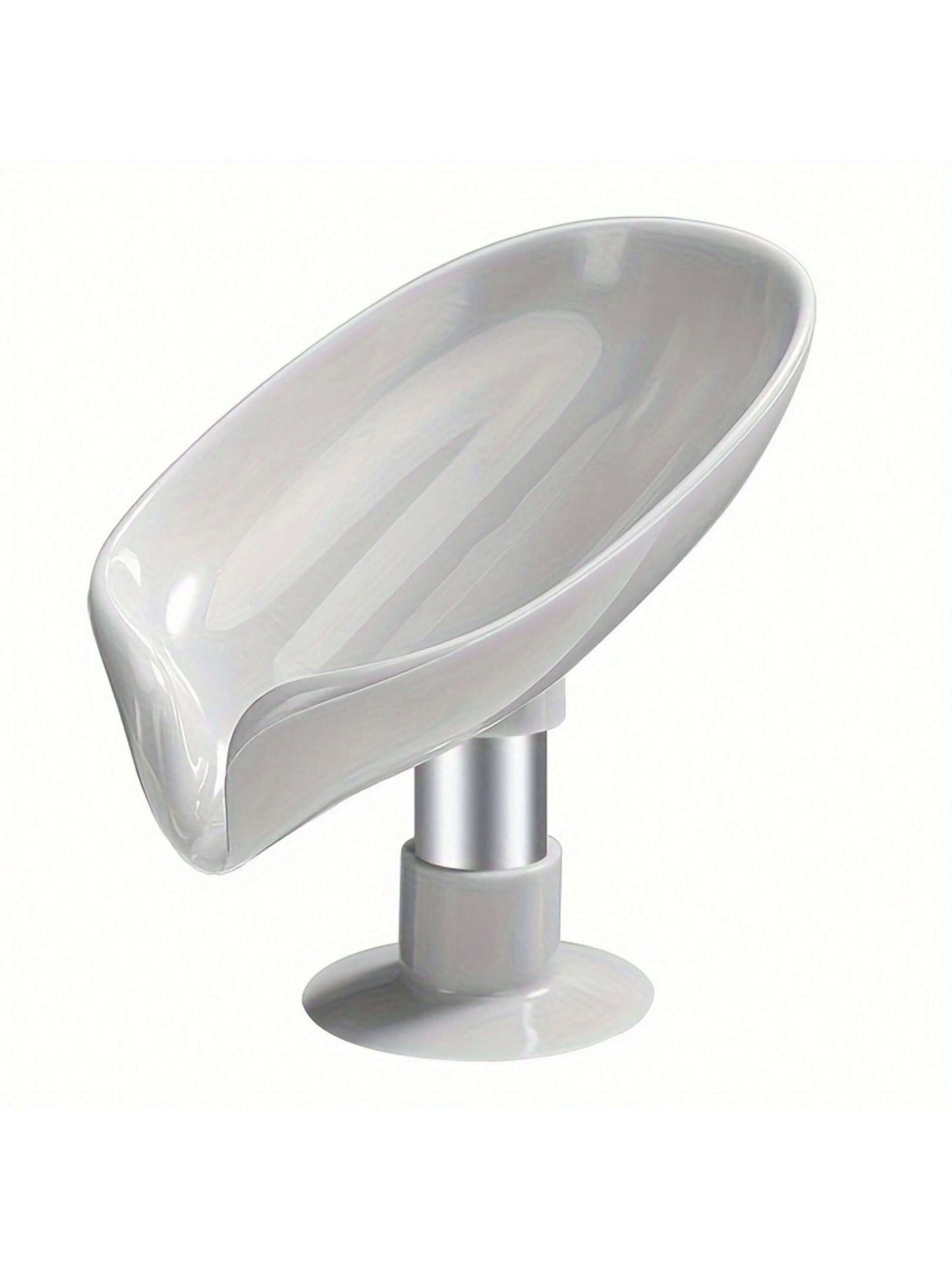 صندوق صابون بتصميم اوراق الشجرة الابداعي المسطح مع حامل التصريف، حامل صابون بامتصاص الهواء، تخزين وتنظيم الحمام 1/2/4 قطع