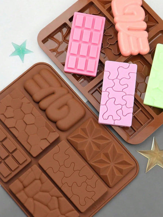 قالب واحد من السيليكون بستة فتحات لصنع  شوكولاتة، قوالب سيليكون لصنع شموع الشمع غيرلاصقة، وقوالب رياضية منزلية للبروتين والطاقة.