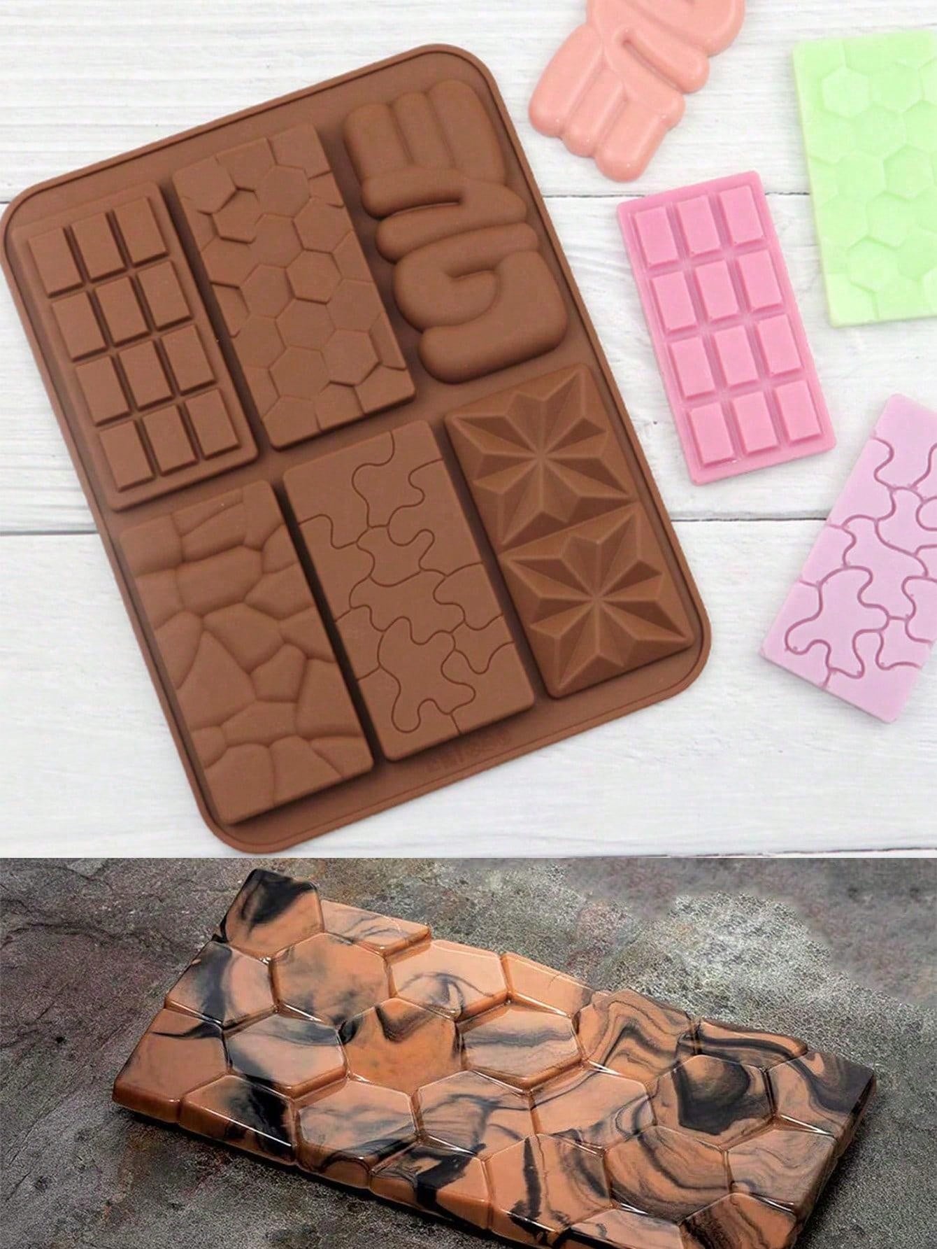 قالب واحد من السيليكون بستة فتحات لصنع  شوكولاتة، قوالب سيليكون لصنع شموع الشمع غيرلاصقة، وقوالب رياضية منزلية للبروتين والطاقة.