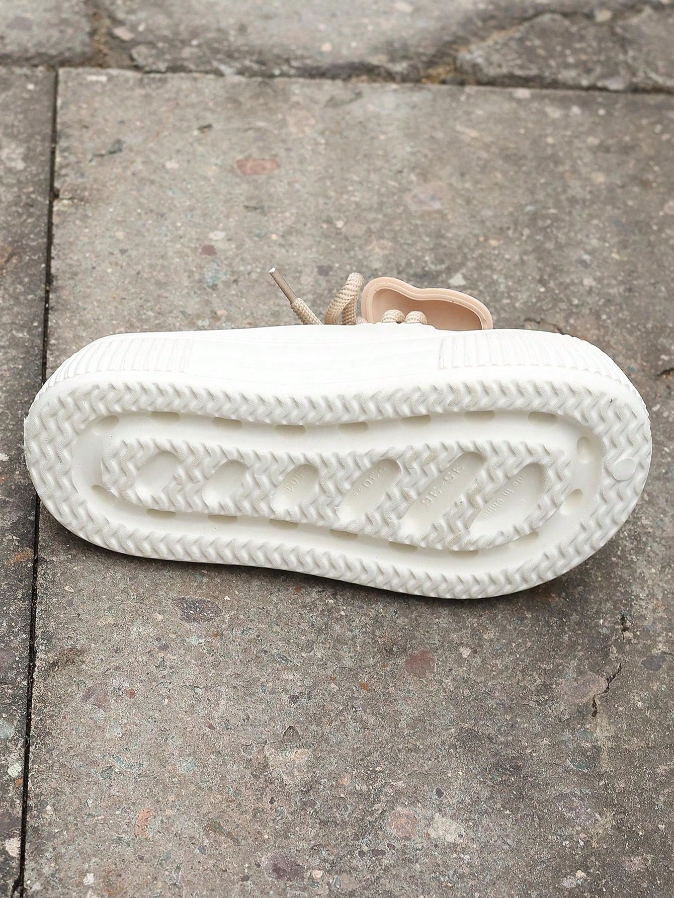 حذاء نسائي صندل الصيف بالرباط ، نعل سميك مريح ذو رسوم كرتونية ، صنادل شاطئية عارضة خفيفة الوزن