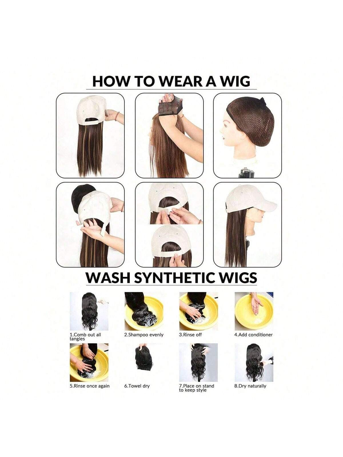 باروكات شعر اصطناعي منسوجة