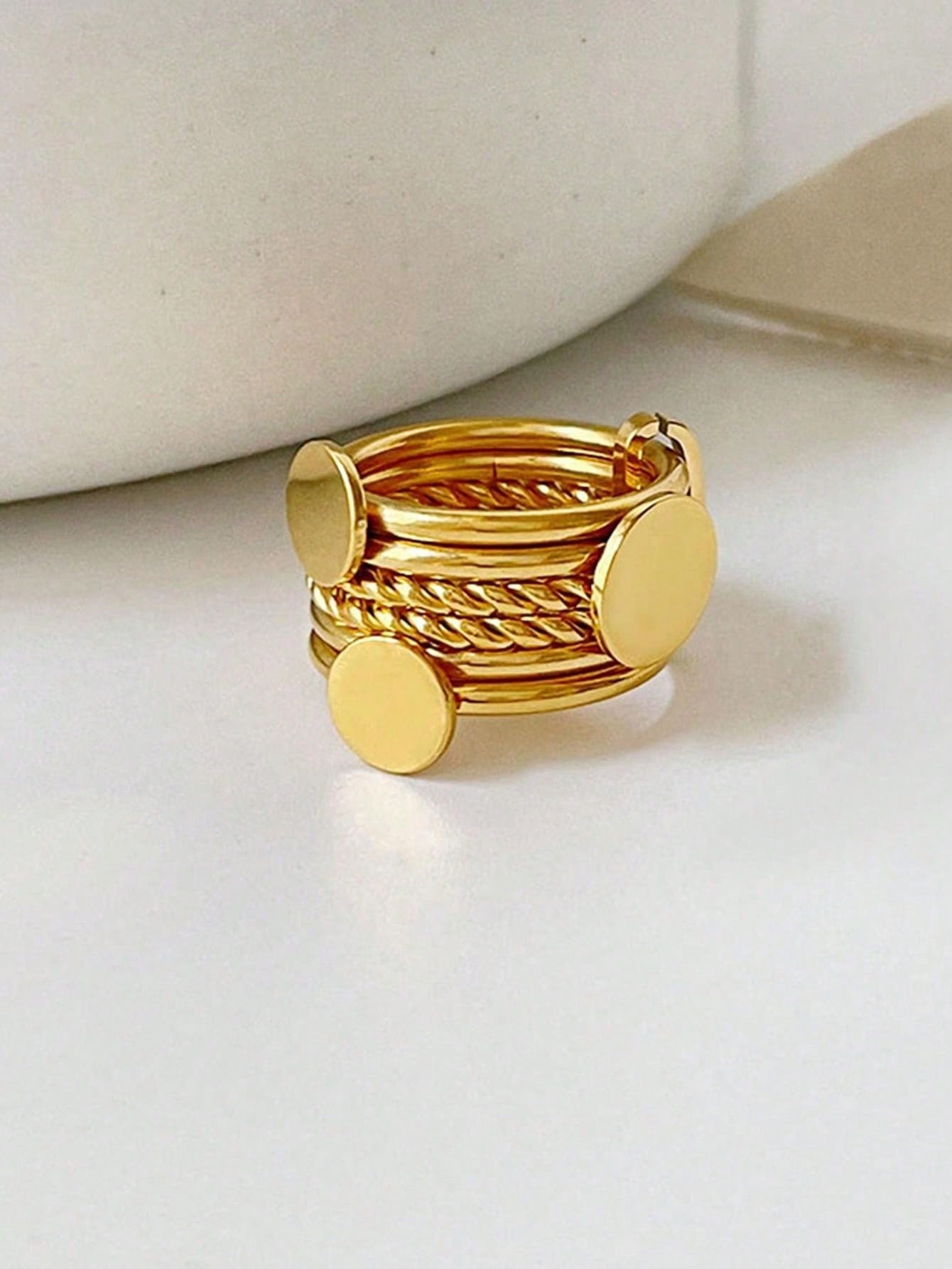 خاتم دائري غير قابل للصدأ لامع , ضد للماء