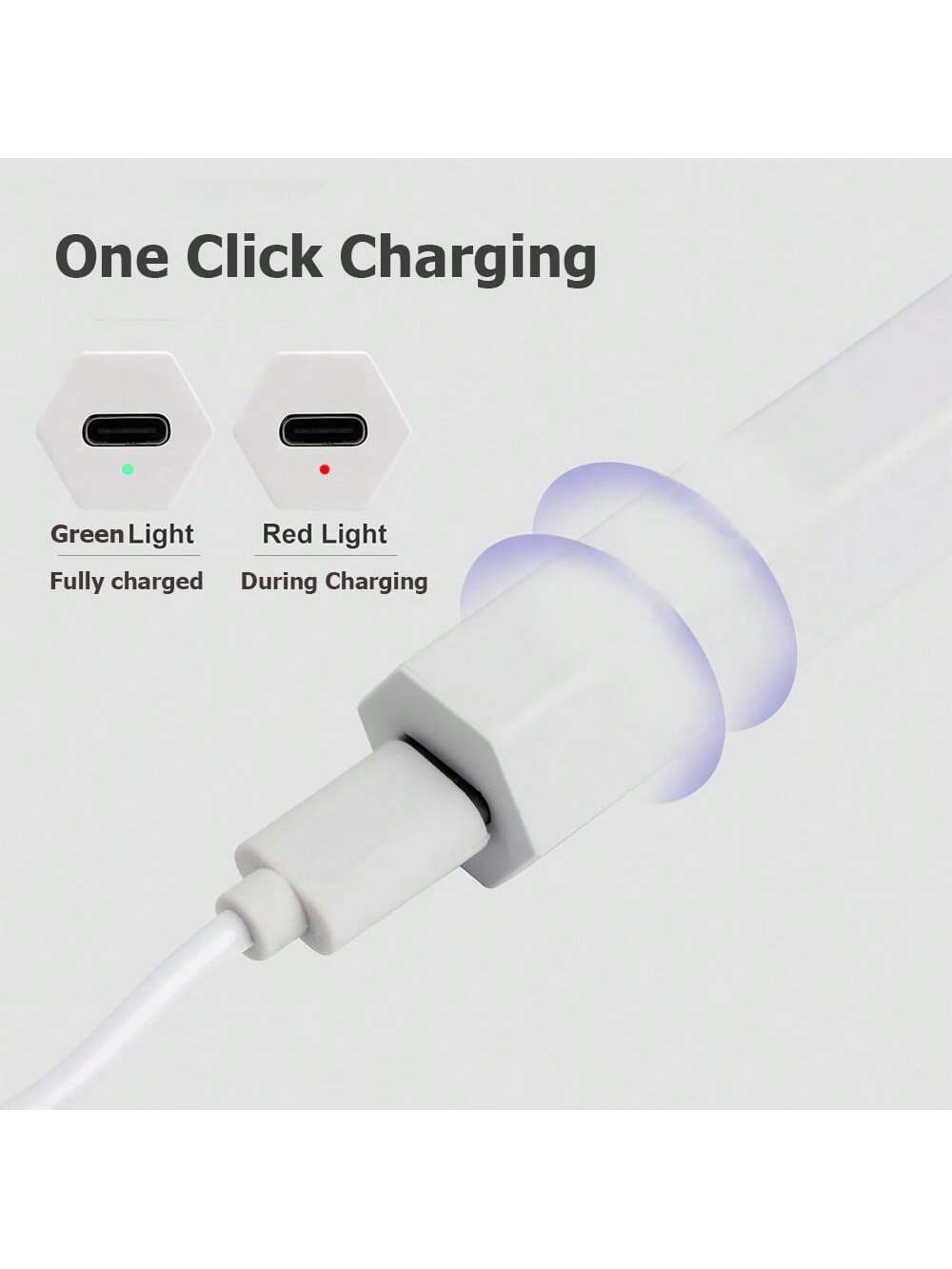 مصباح أظافر LED محمول بشاشة عرض واحدة مع شاحن USB لجفاف طلاء الأظافر بالجل، مناسب لفن الأظافر للأنماط المنزلية مصباح الأظافر