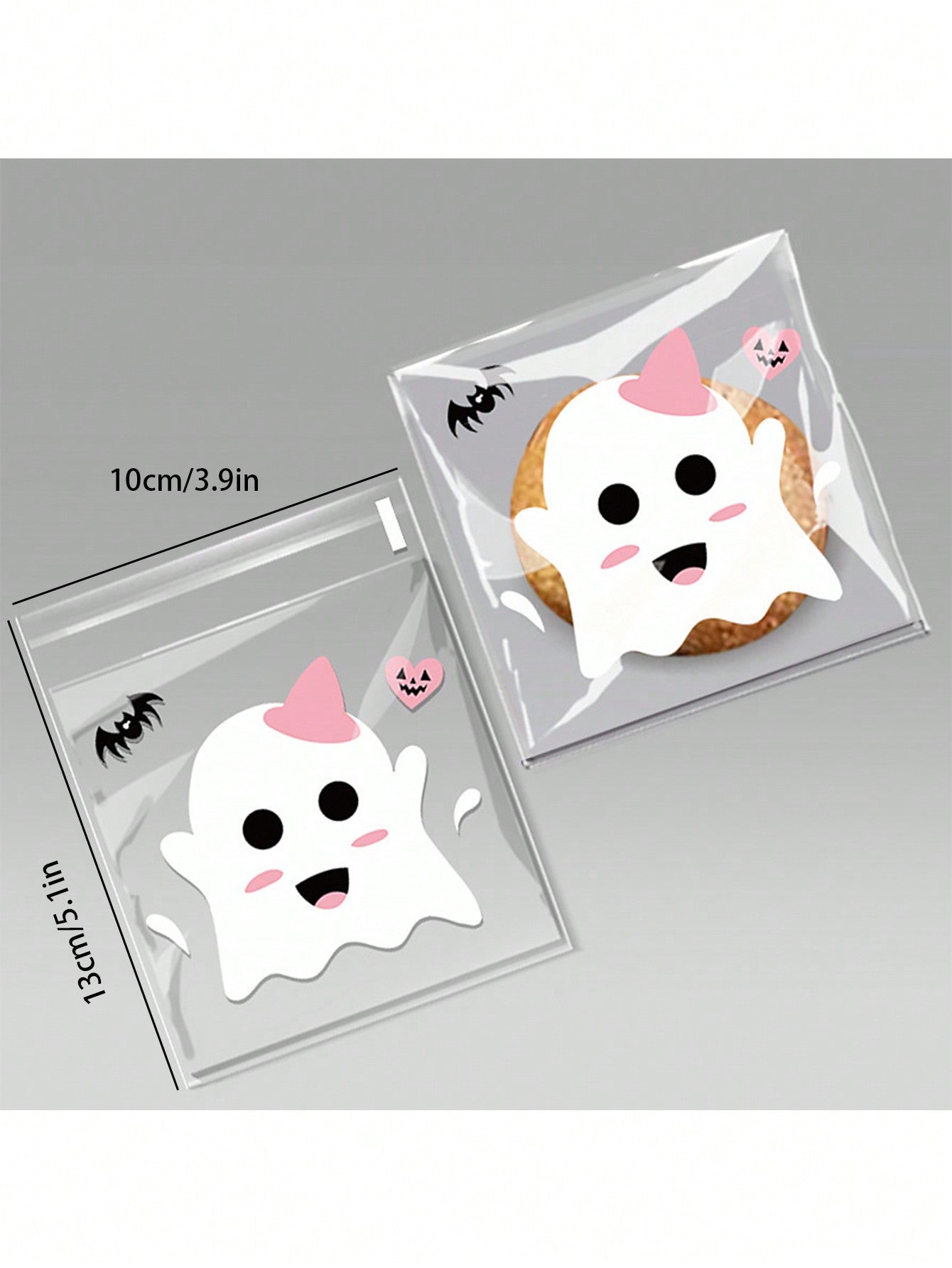 أكياس التعبئة ذاتية اللصق للبسكويت المزدوج والهالوين. أكياس تغليف المواد الغذائية