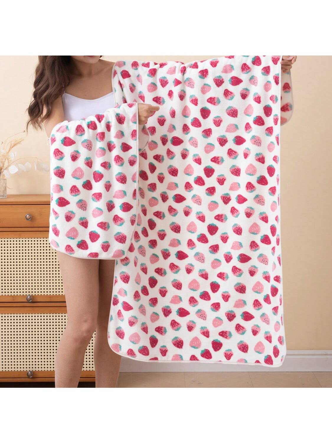 منشفة حمام مطبوعة من الصوف القطني، امتصاص جيد، تنفس ،لا تتساقط