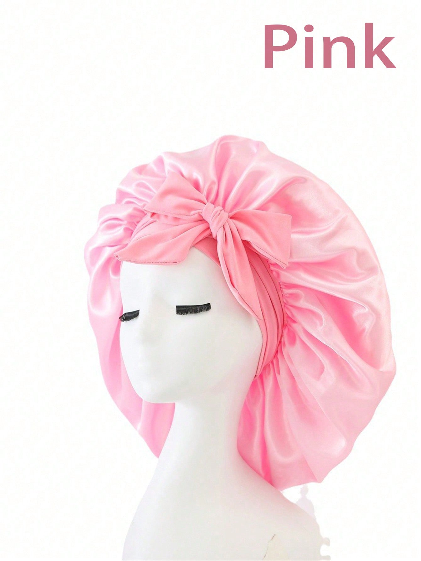 قبعة دائرية بشريط دينج وقوس زخرفي واسع مطاطي محاك من الحرير لتزيين الشعر مع حافة واسعة من الأقمشة الداخلية ليلية