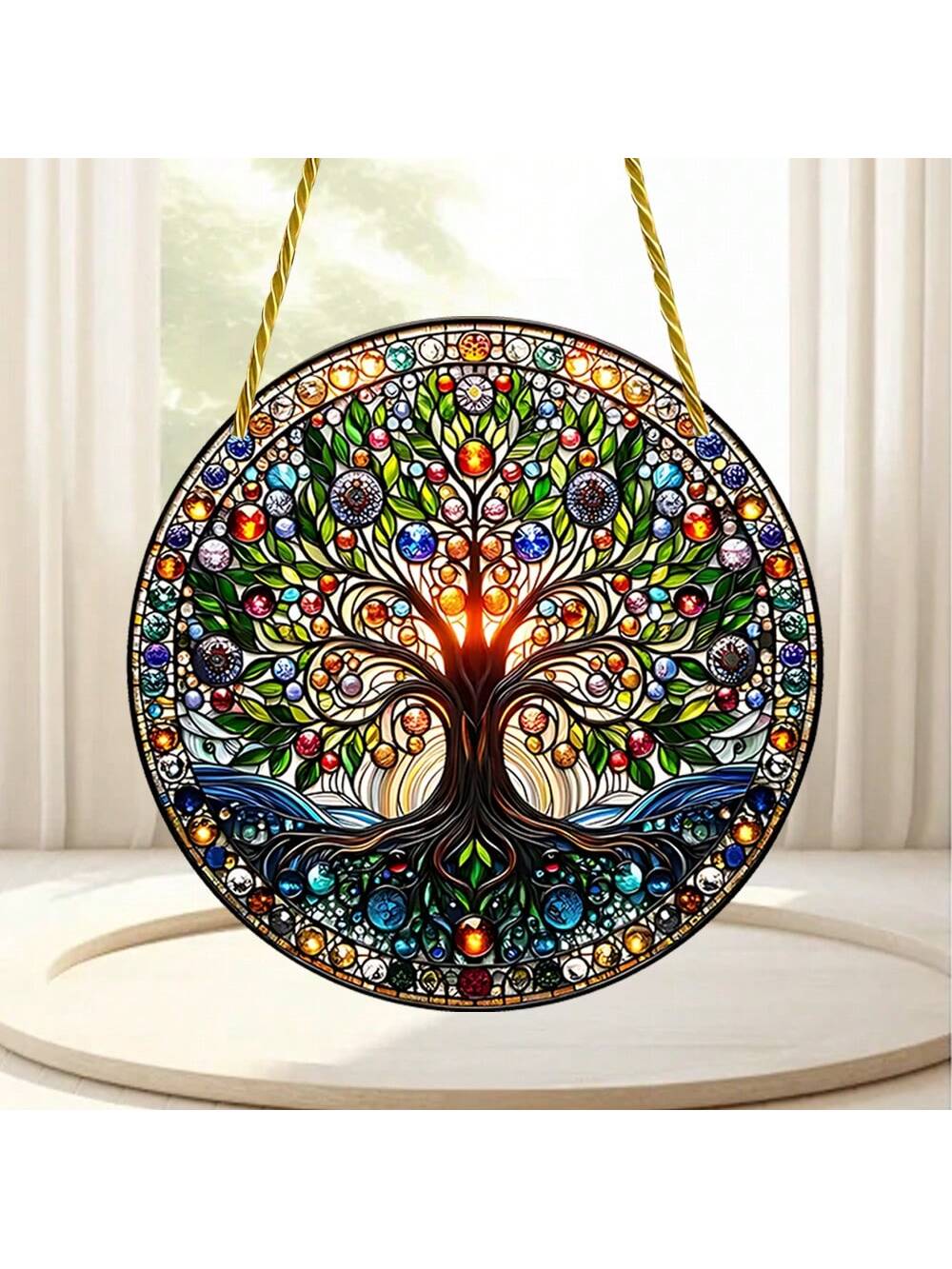 قطعة جدارية زجاجية ملونة