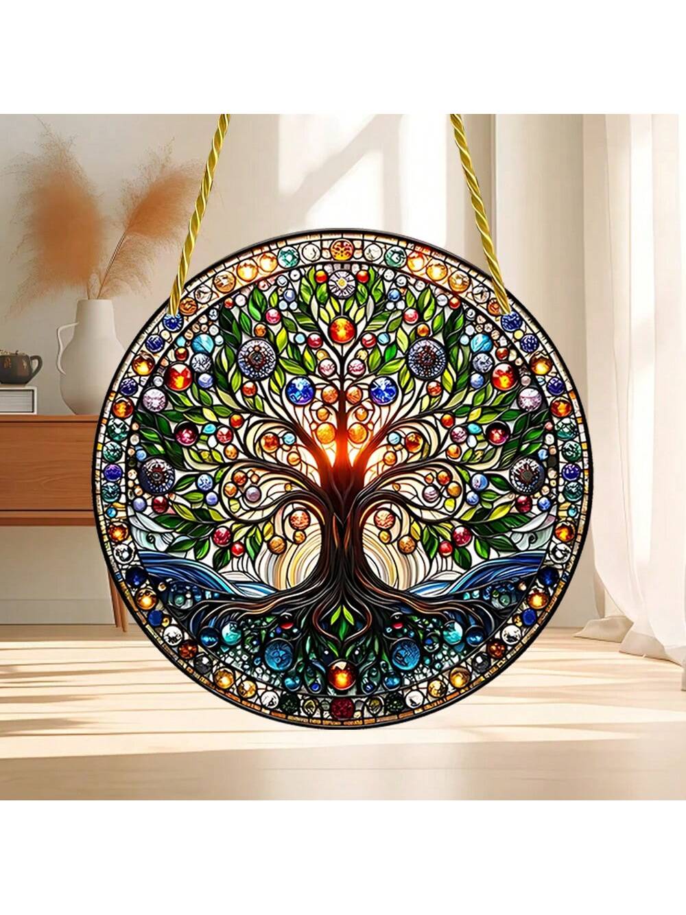 قطعة جدارية زجاجية ملونة