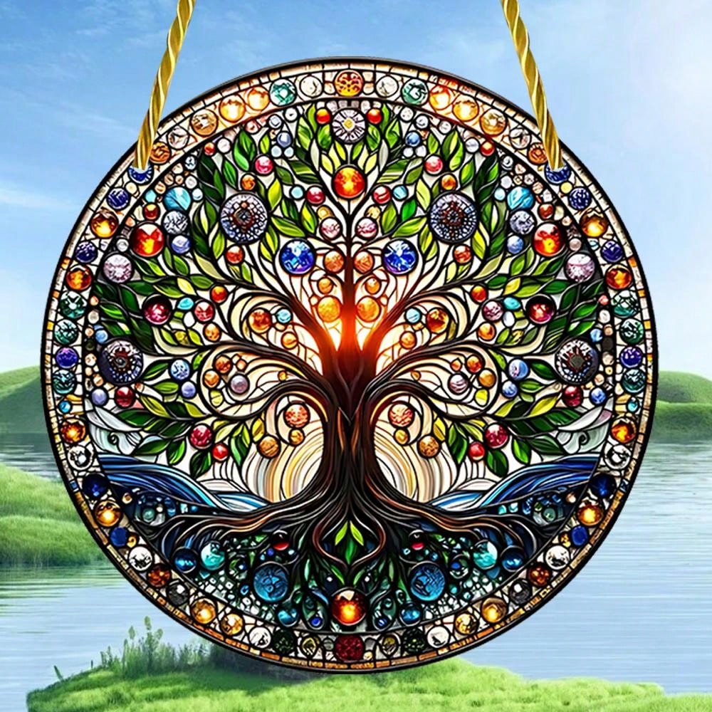 قطعة جدارية زجاجية ملونة