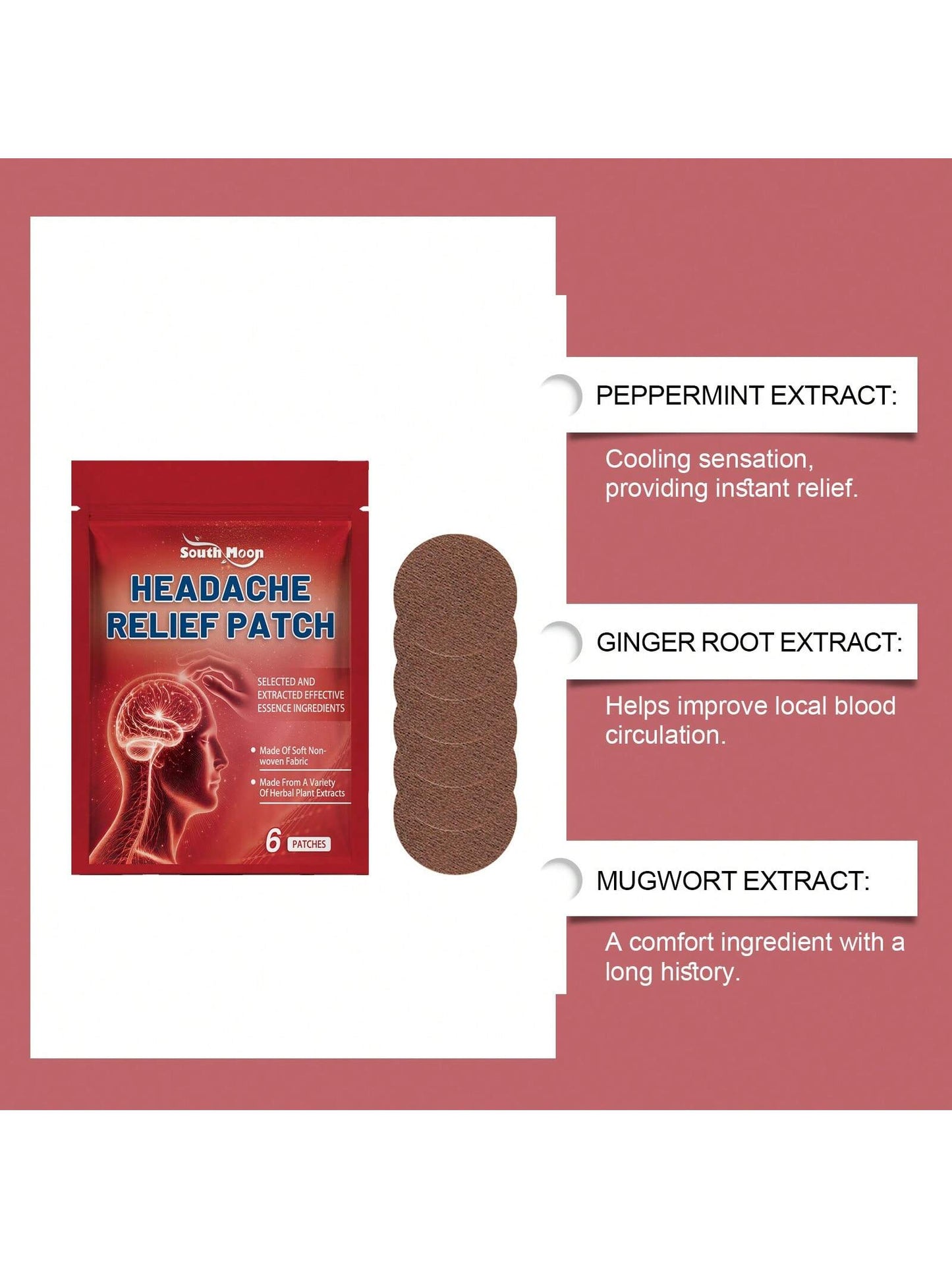 رقعات العناية بالجسم علاجات تدليك الرأس تخفف الإزعاج رقعات العناية اليومية بالجسم