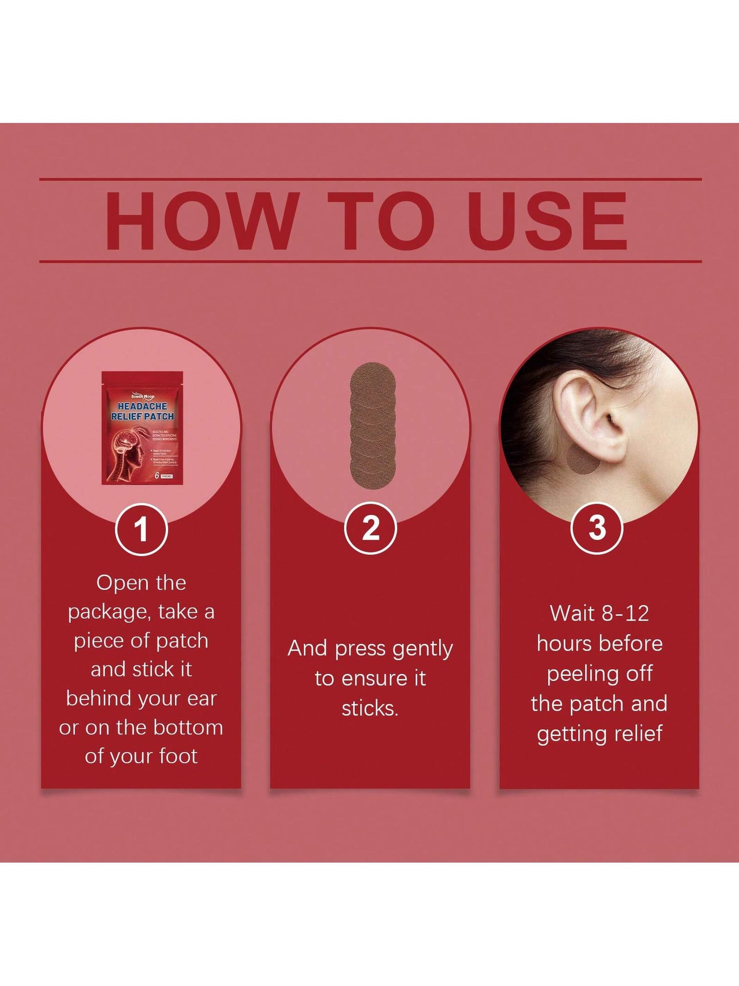 رقعات العناية بالجسم علاجات تدليك الرأس تخفف الإزعاج رقعات العناية اليومية بالجسم