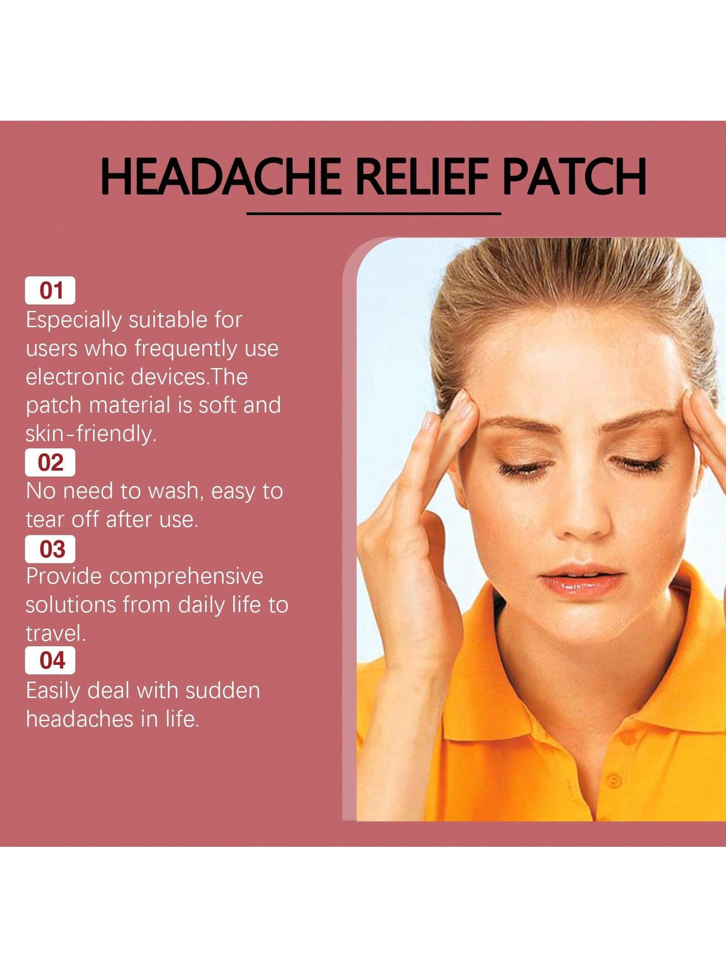 رقعات العناية بالجسم علاجات تدليك الرأس تخفف الإزعاج رقعات العناية اليومية بالجسم