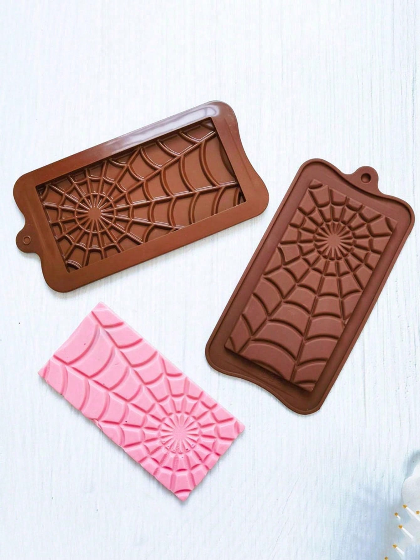 قالب شوكولاتة بتصميم العنكبوت الكامل قطعة واحدة DIY ، قوالب الكعك والحلوى والاكسسوارات هالوين من الجيل السيليكوني للخبز، ديكورات هالوين للمنزل والحفلات