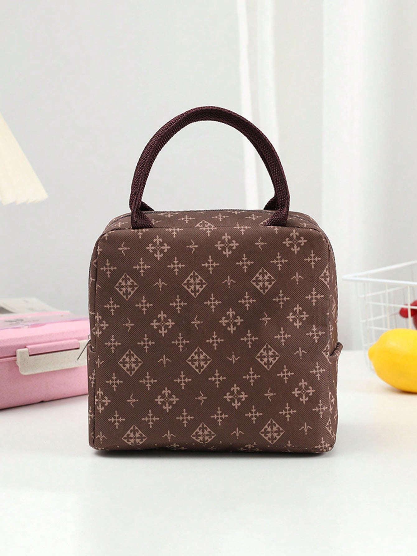 حقيبة الغداء المعزولة الحرارية لحمل الطعام لطباعة بصمة حيوان كرتونية وحيدة للأطفال من الجنسين