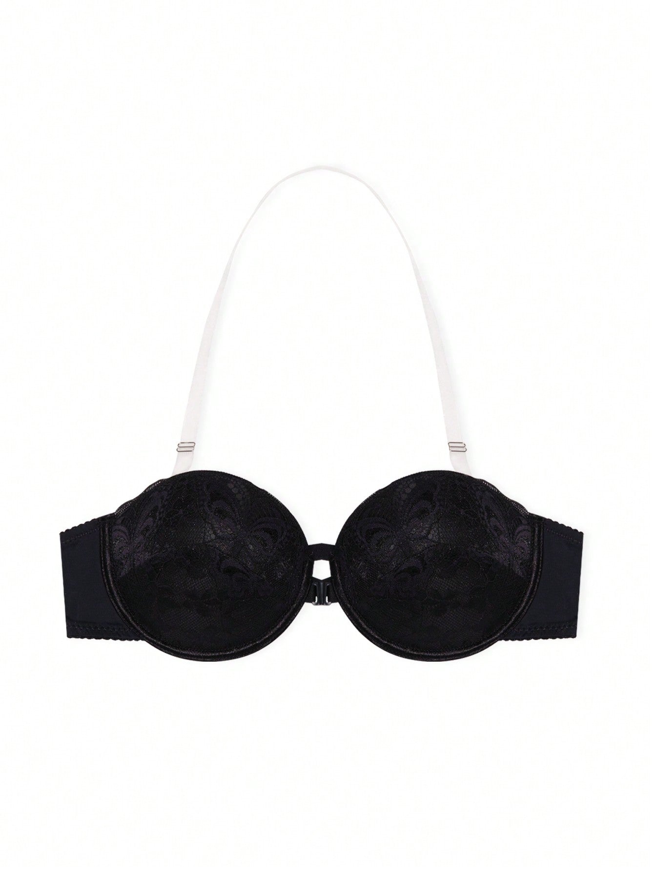 حمالة صدر بلا حمالات خفيفة الوزن وداعمة وجذابة قطعة واحدة للنساء مع إغلاق دانتيل أمامي غير مرئي