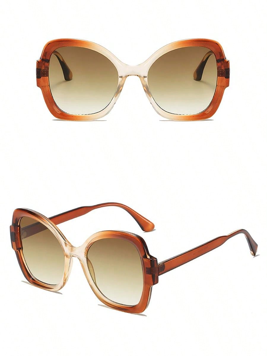 النظارات الشمسية المستديرة المتضخم للنساء