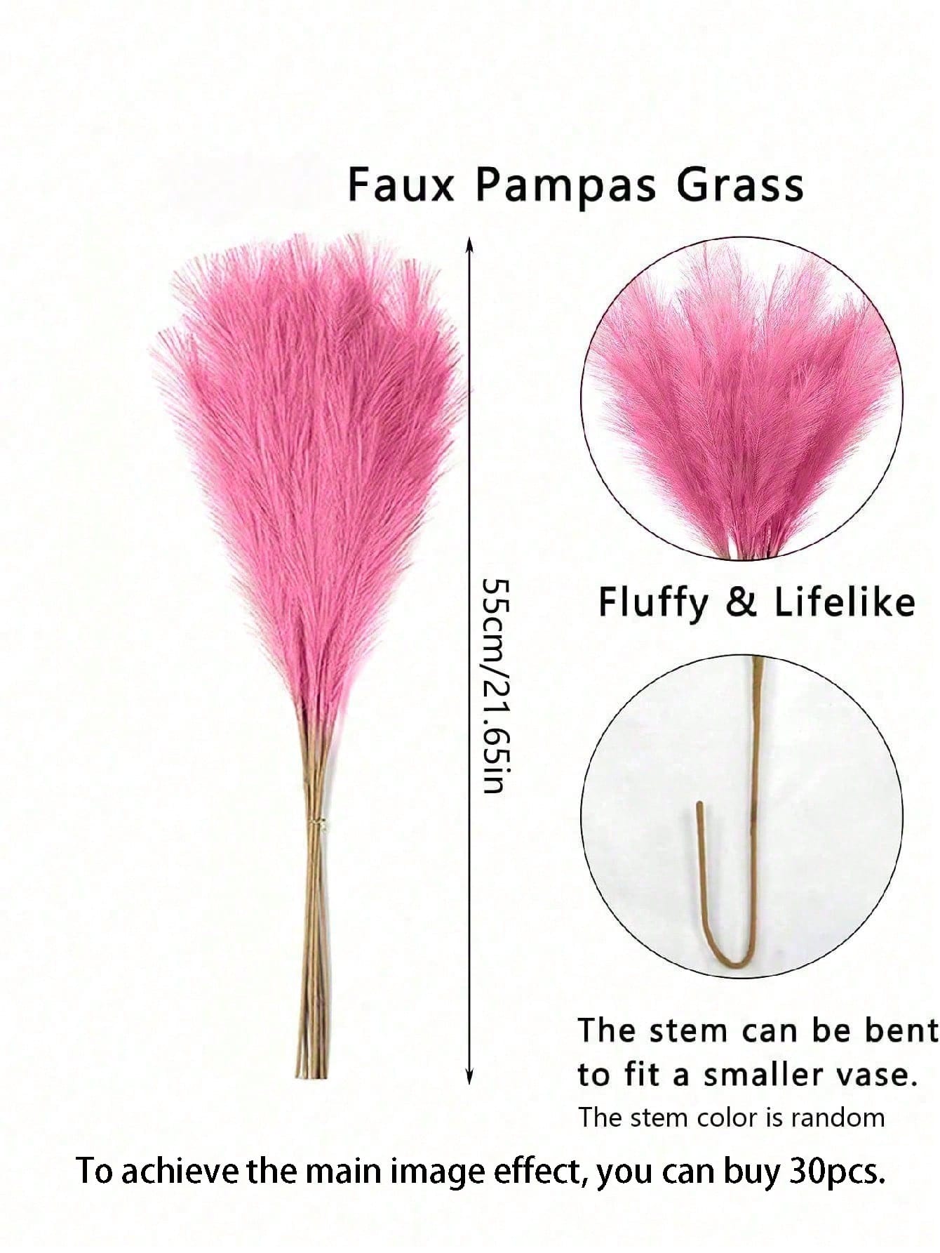 ن حشيشة الخوص الصناعية الملونة بالوردي