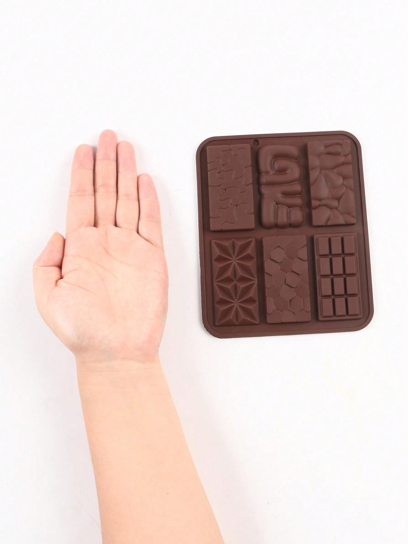 قالب واحد من السيليكون بستة فتحات لصنع  شوكولاتة، قوالب سيليكون لصنع شموع الشمع غيرلاصقة، وقوالب رياضية منزلية للبروتين والطاقة.