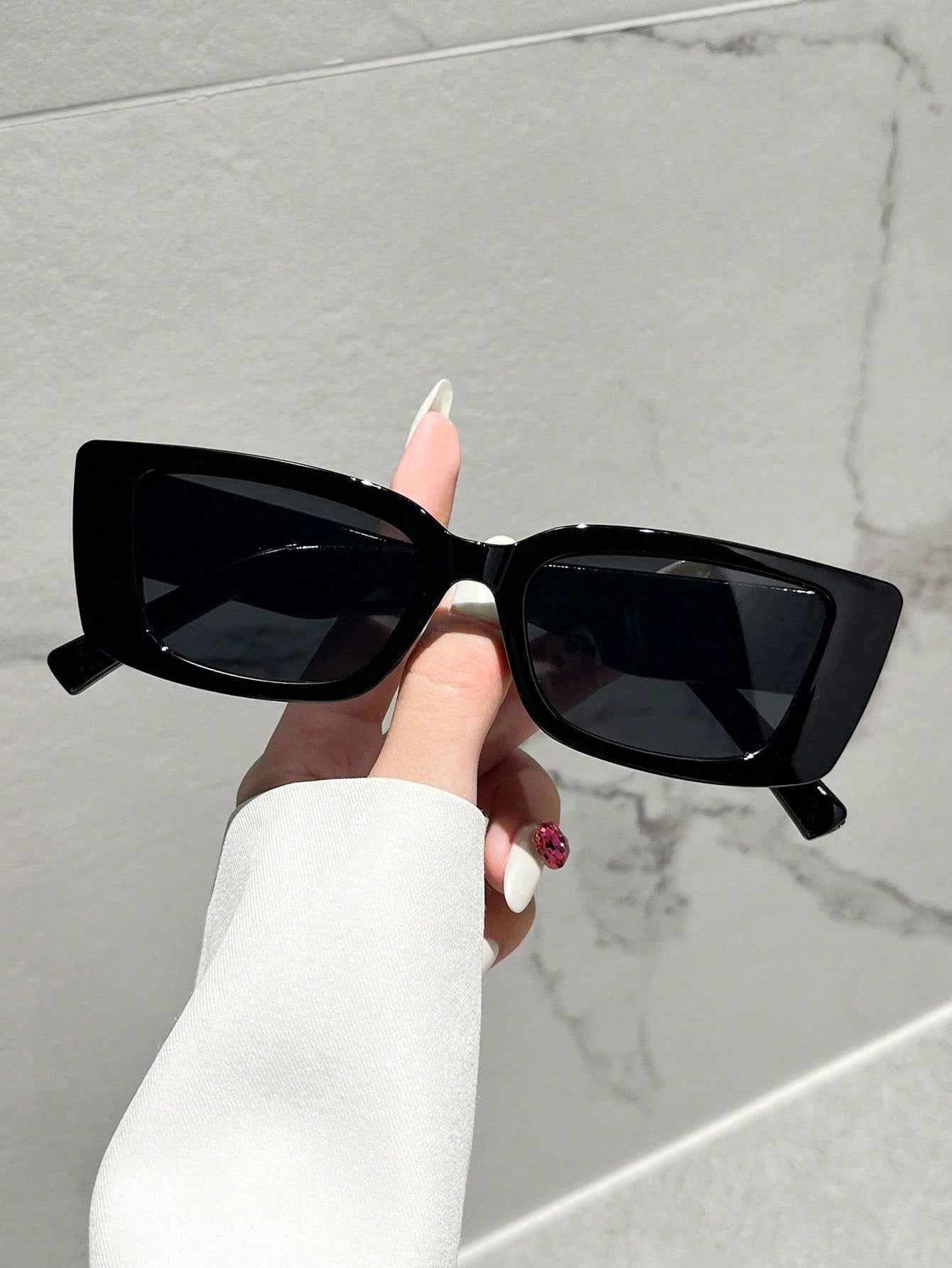 نظارات شمسية كلاسيكية لطيفة بإطار مربع 5 قطع