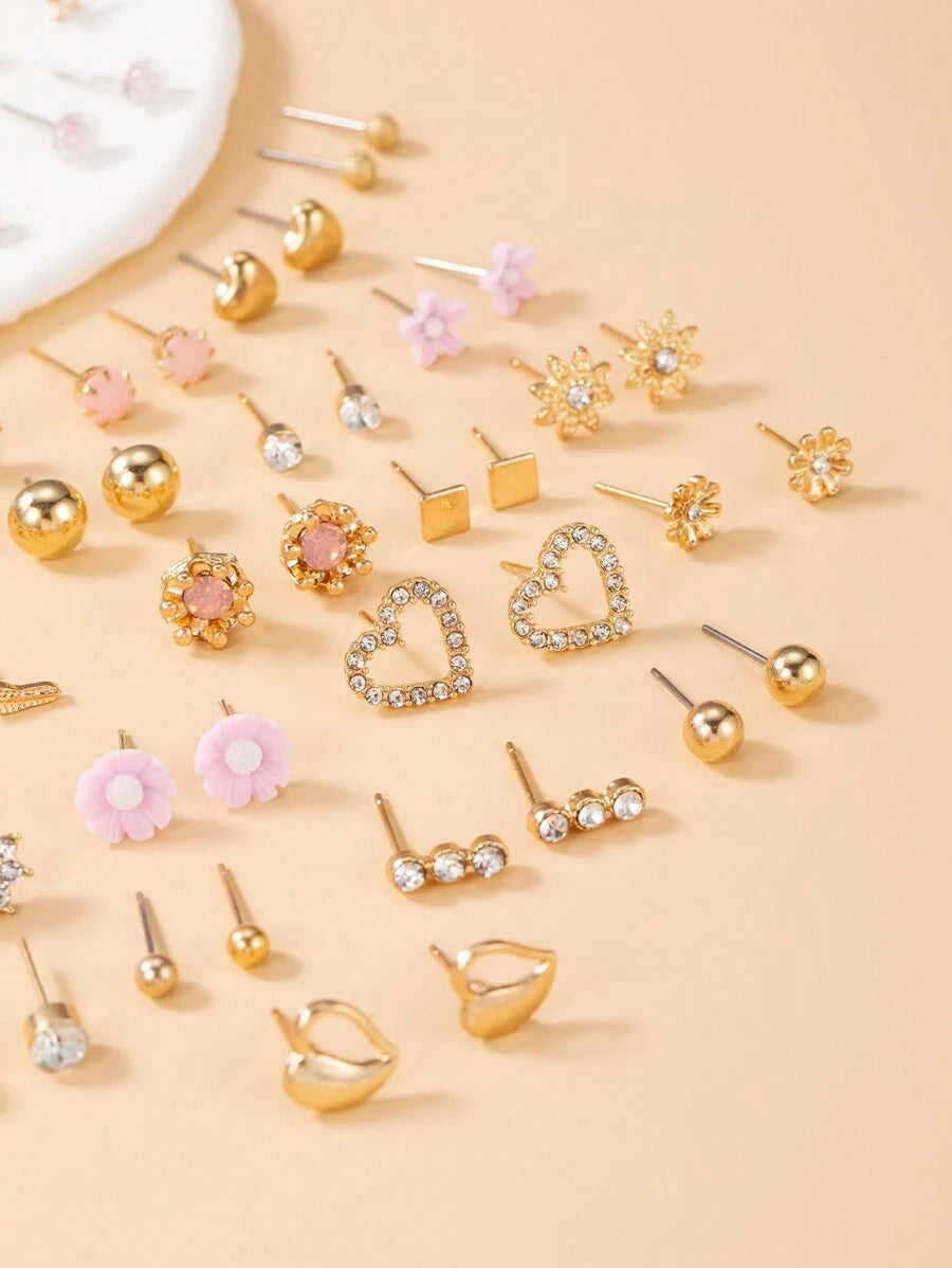 طقم 30 زوج من أقراط