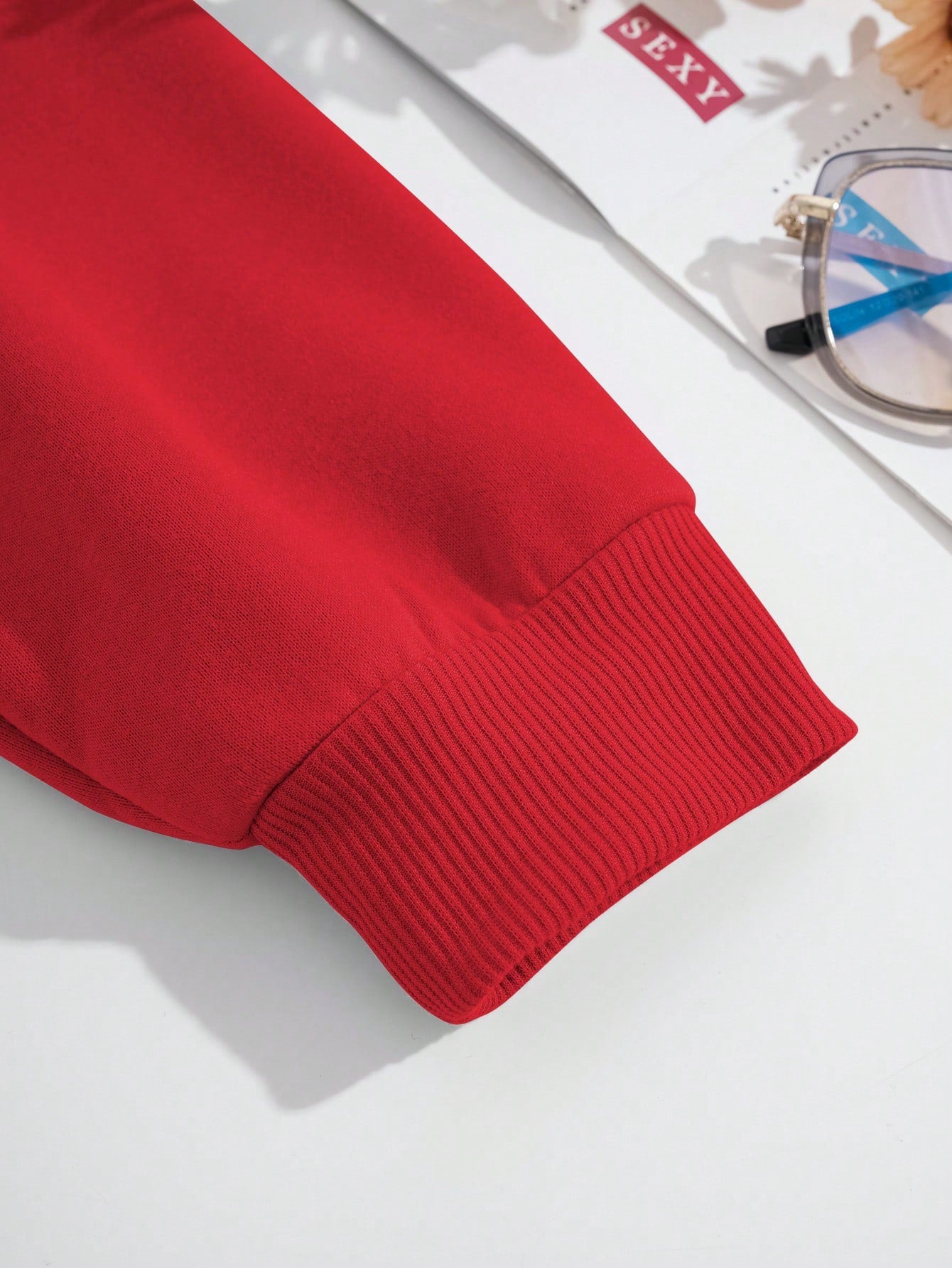 هودي من الفليس مطبوع بحرف للموسم الخريفي/الشتوي الكاجوال