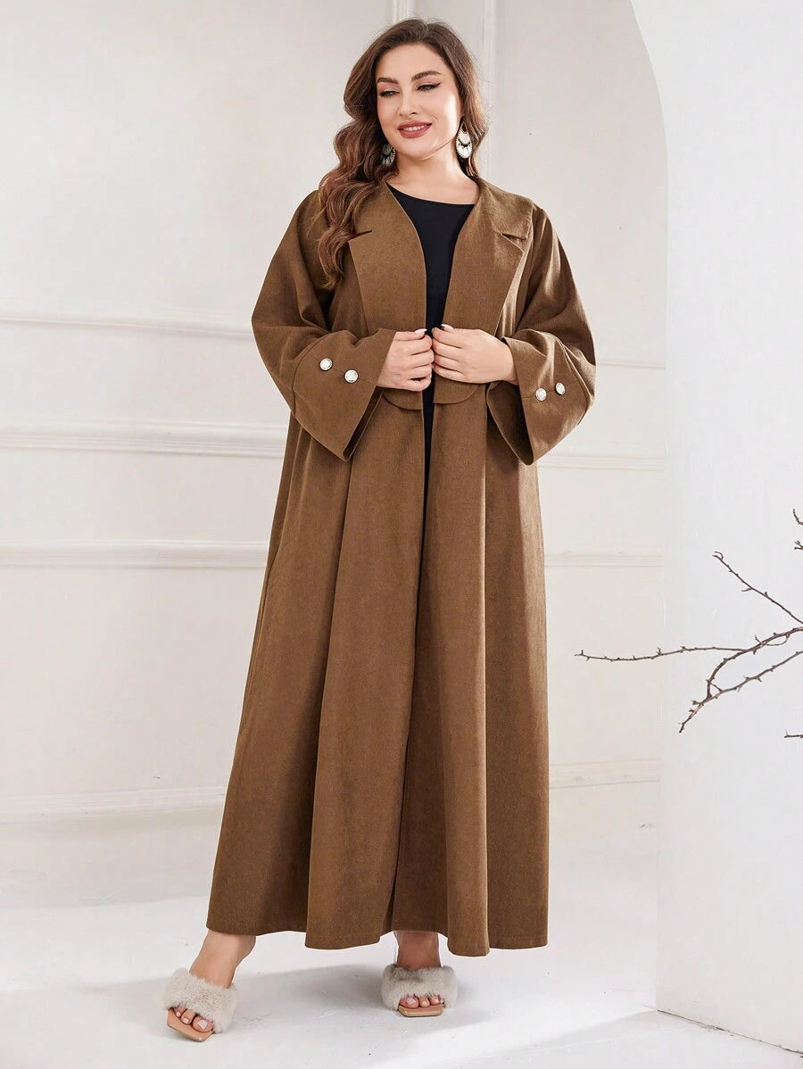 جلابية عربية طويلة أنيقة بأكمام طويلة بحجم كبير