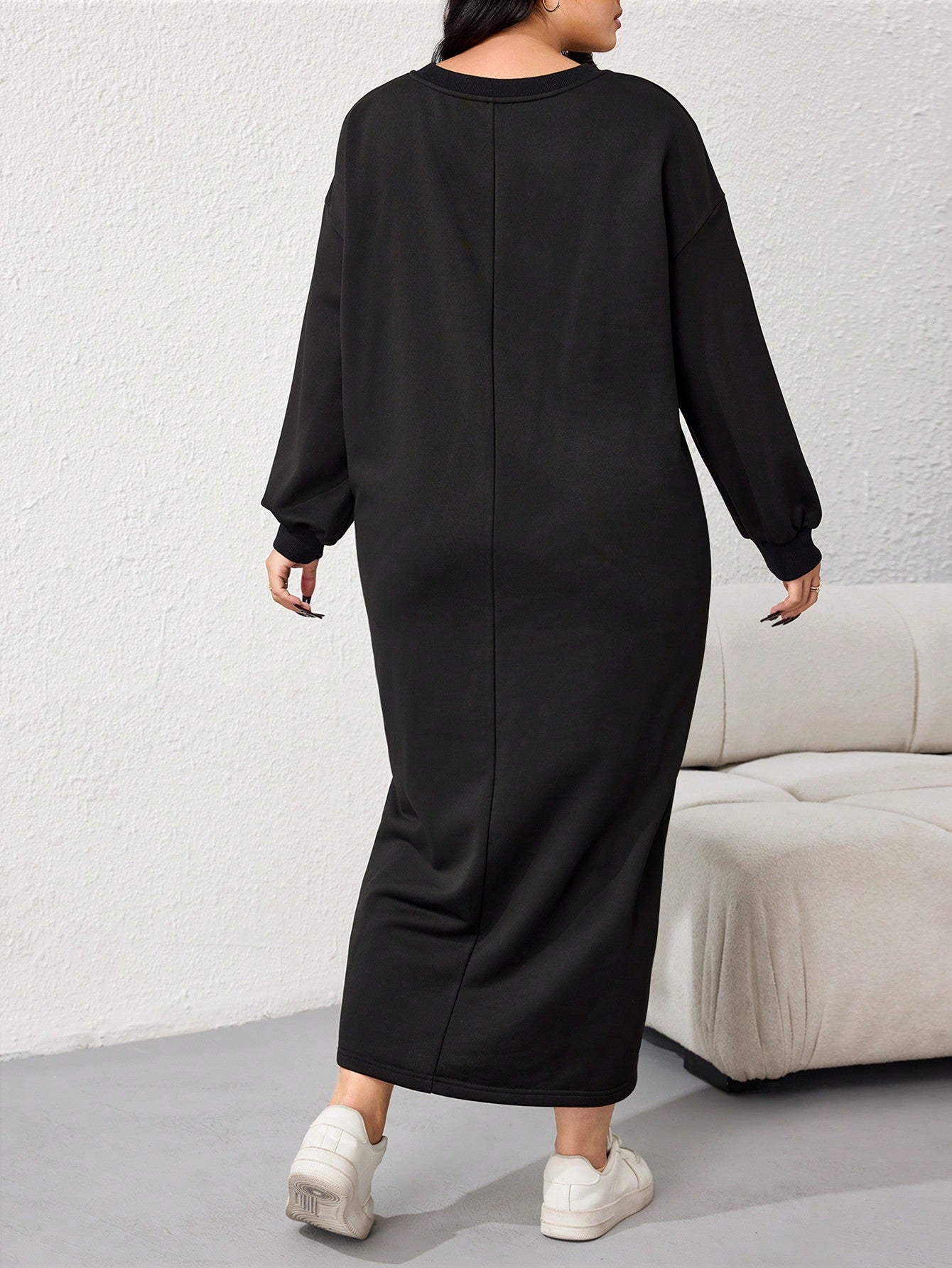 فستان بلوزة رياضية كاجوال بفتحة الكتف المنخفضة وطبعة الأزهار