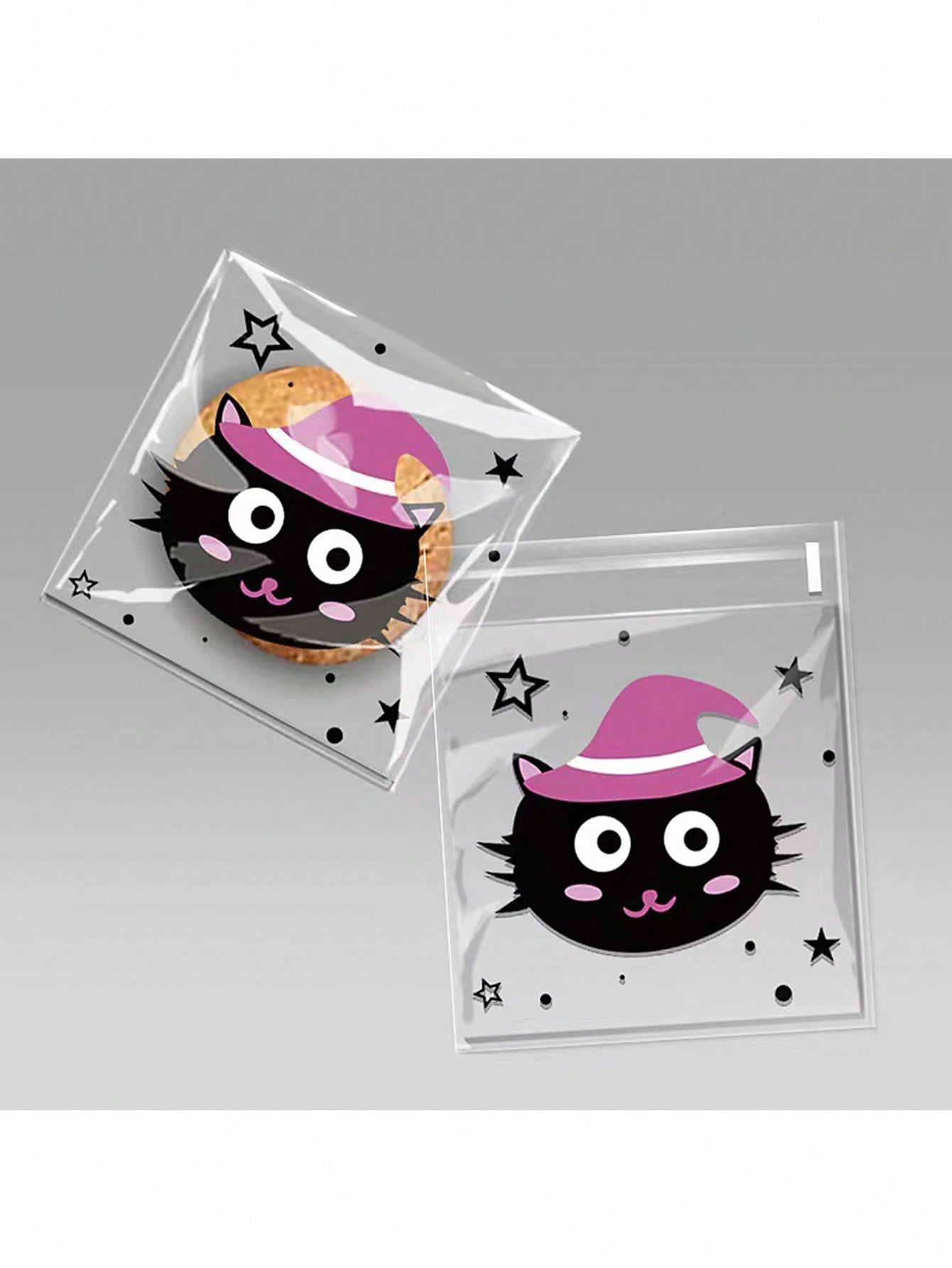 أكياس التعبئة ذاتية اللصق للبسكويت المزدوج والهالوين. أكياس تغليف المواد الغذائية