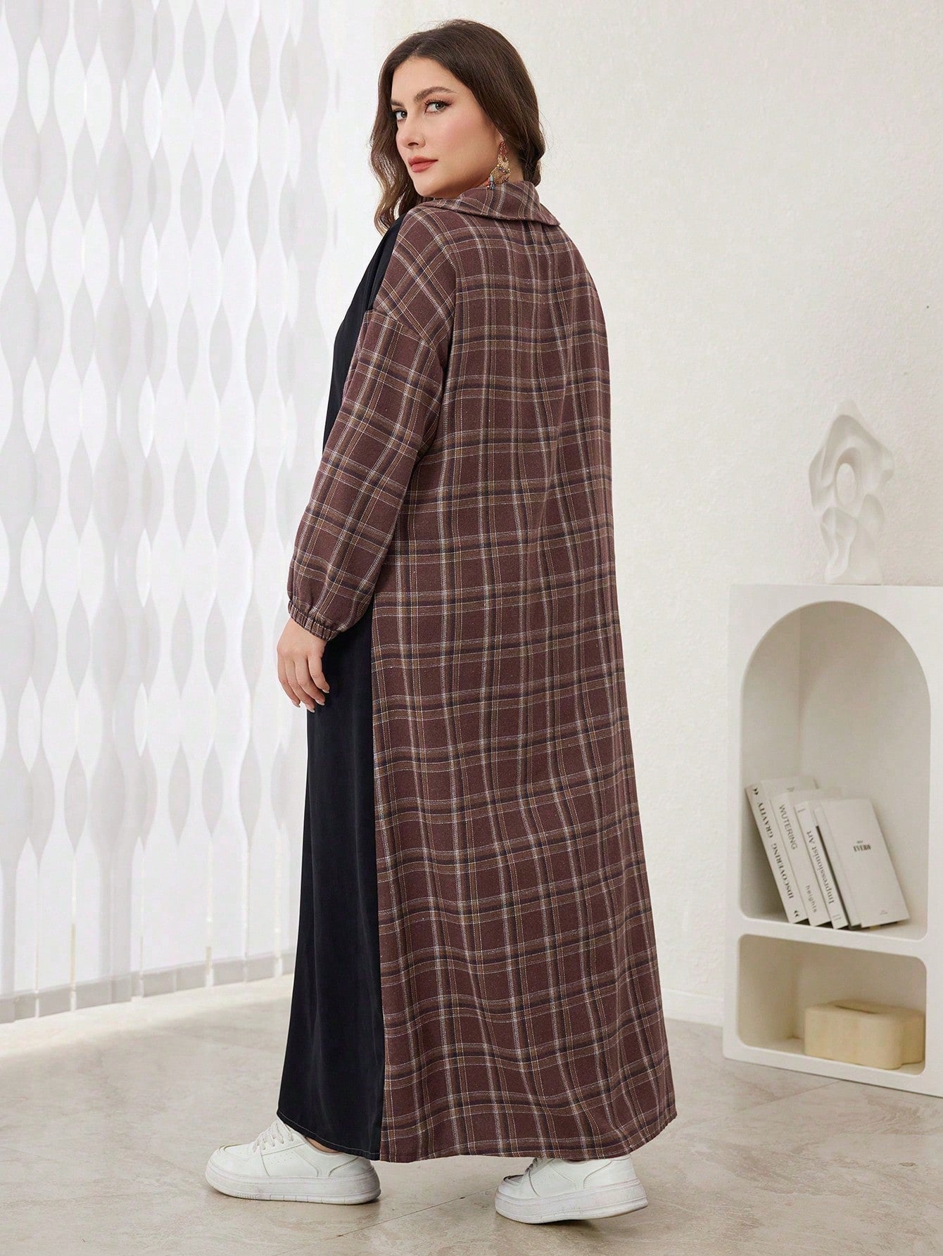 فستان كبير الحجم للسيدات بطراز عربي كاجوال