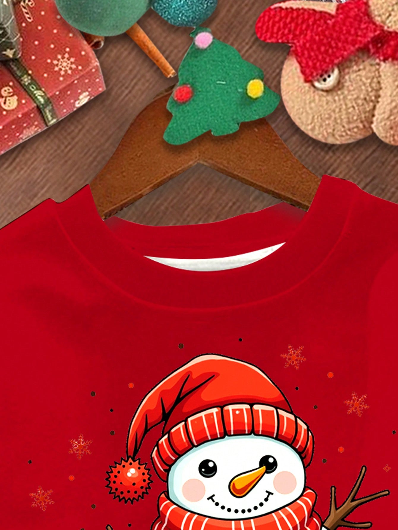 بلوزة كاجوال فضفاضة بياقة مستديرة من الأطفال والبنات