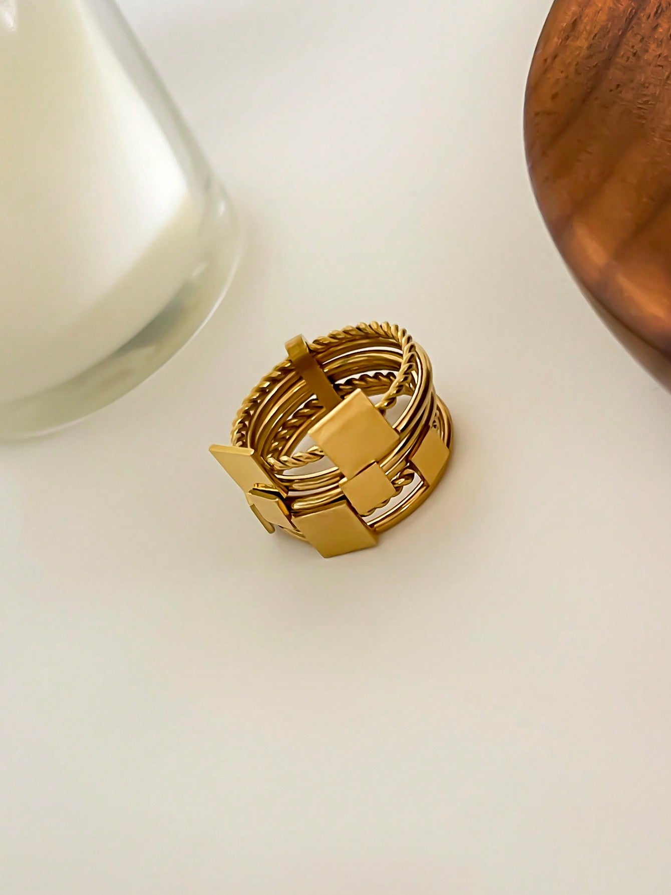 خاتم دائري غير قابل للصدأ لامع , ضد للماء