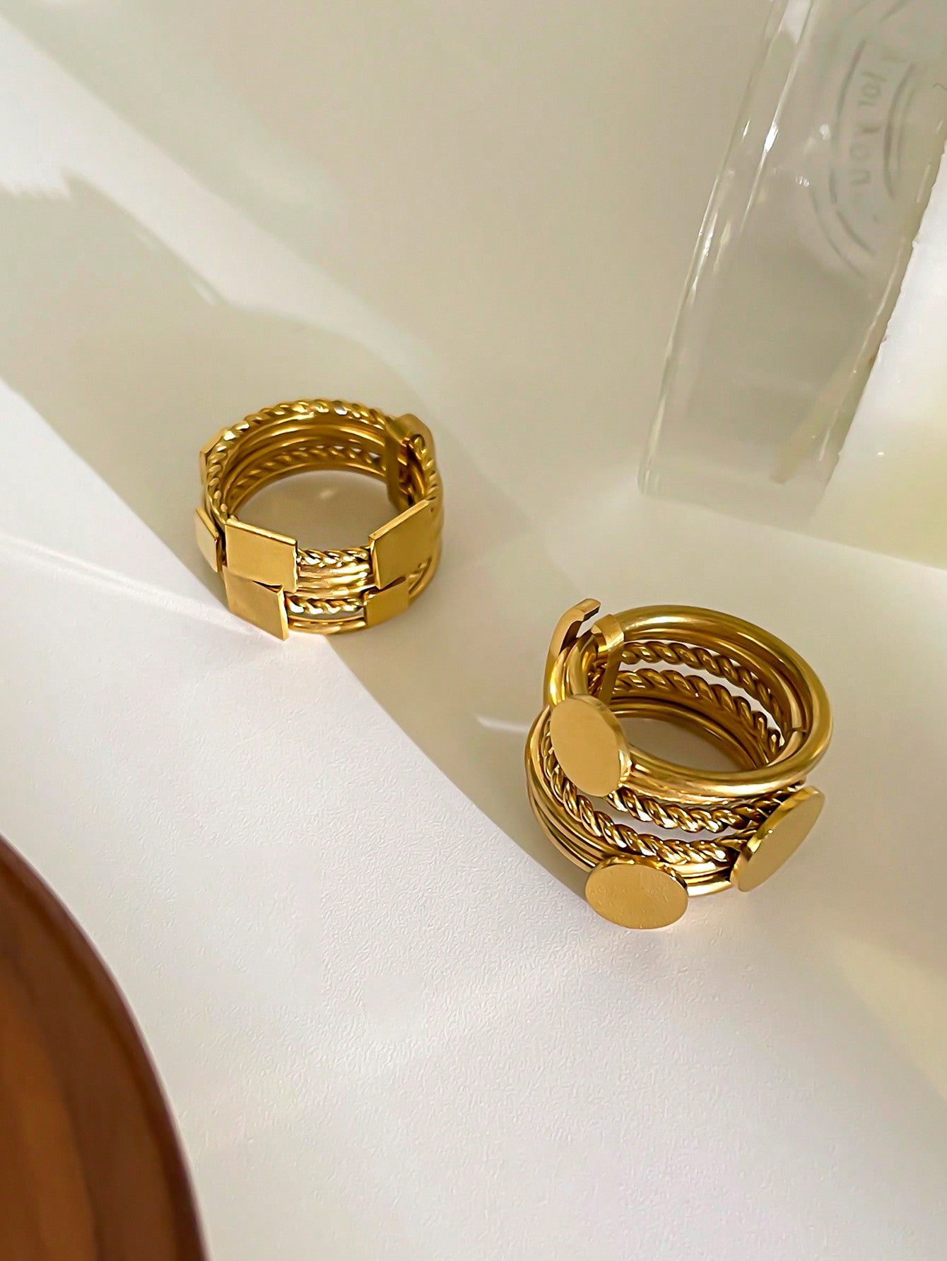 خاتم دائري غير قابل للصدأ لامع , ضد للماء