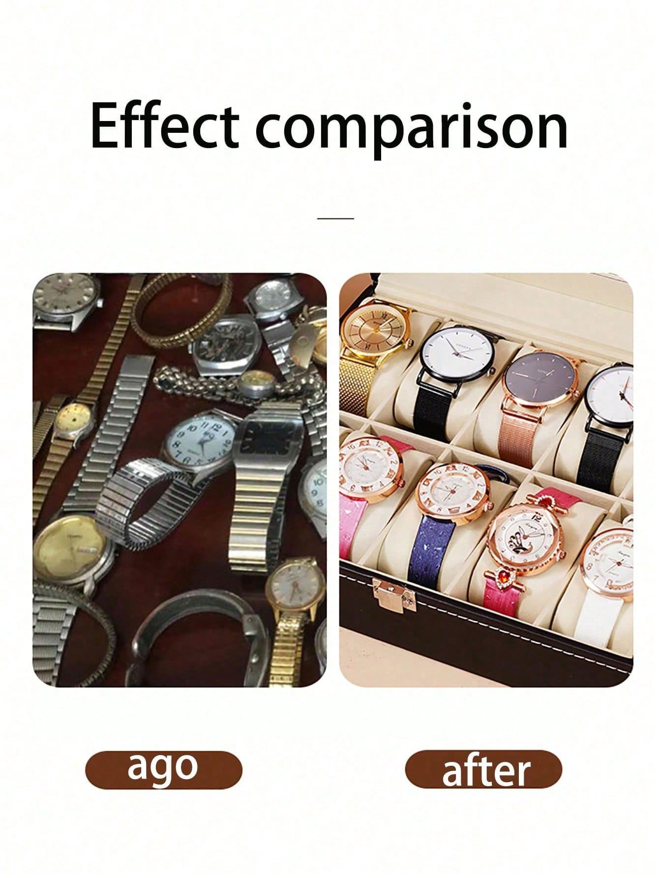 صندوق ساعة من جلد البولي