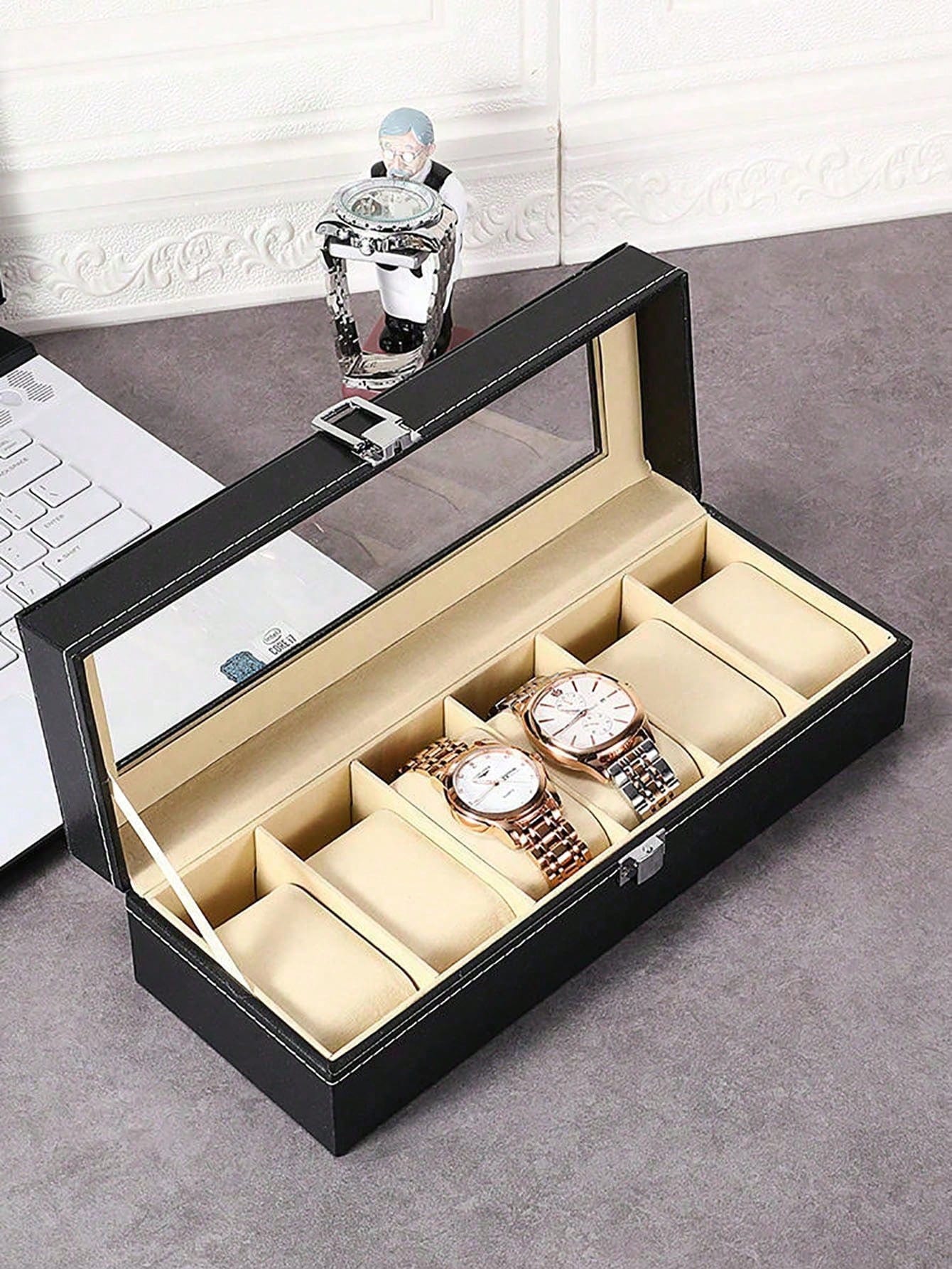 صندوق ساعة من جلد البولي