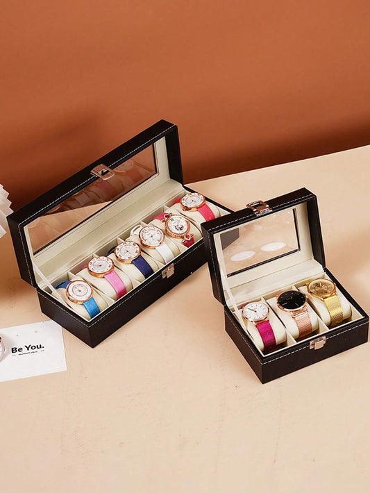 صندوق ساعة من جلد البولي