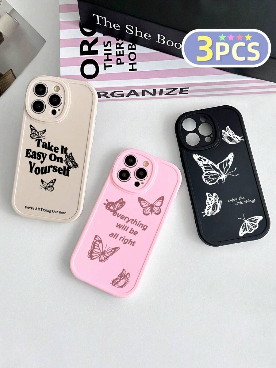 مجموعة أغلفة هواتف بطبعة فراشات