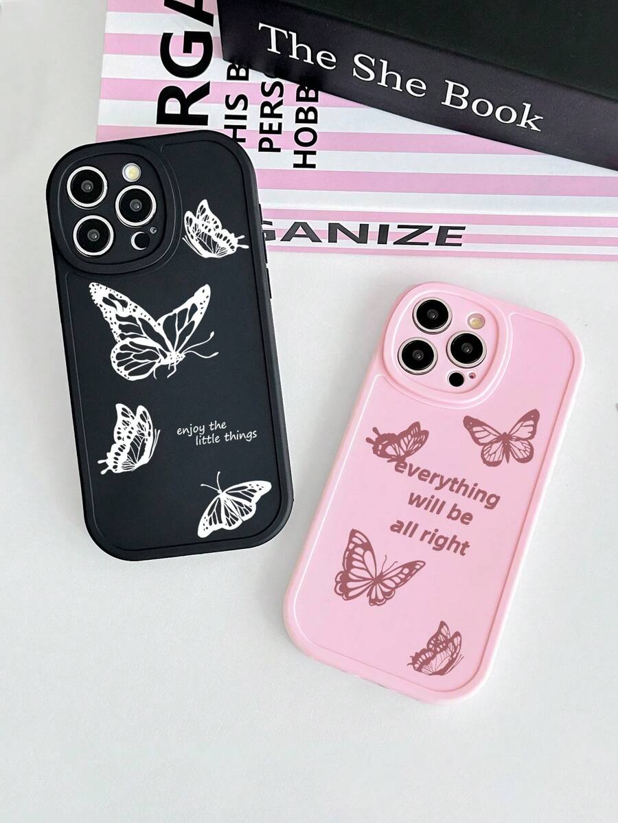 مجموعة أغلفة هواتف بطبعة فراشات