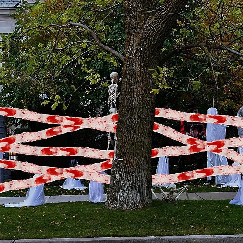 زينة شاش دموي لعيد الهالوين - عبوة واحدة من دعائم منزل مسكون مرعب