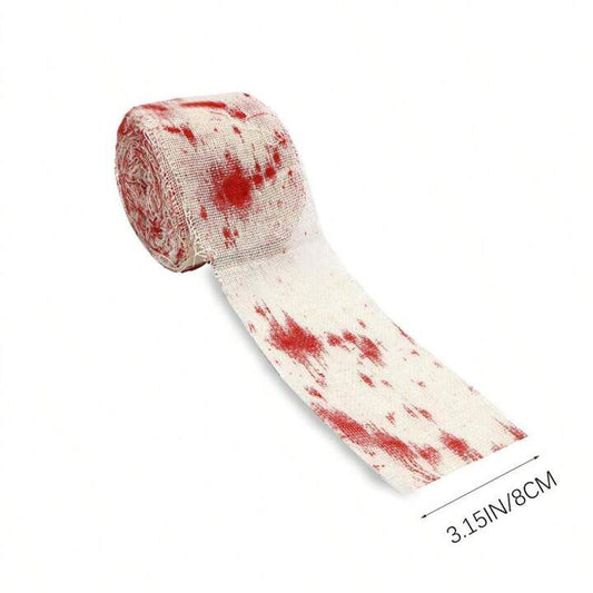 زينة شاش دموي لعيد الهالوين - عبوة واحدة من دعائم منزل مسكون مرعب