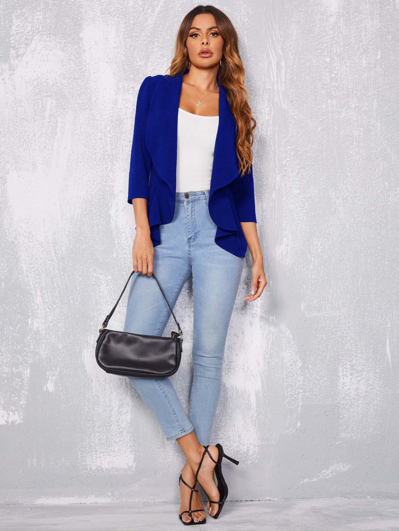 جاكيتات غير متساوي او غير متماثل الصاف كاجوال