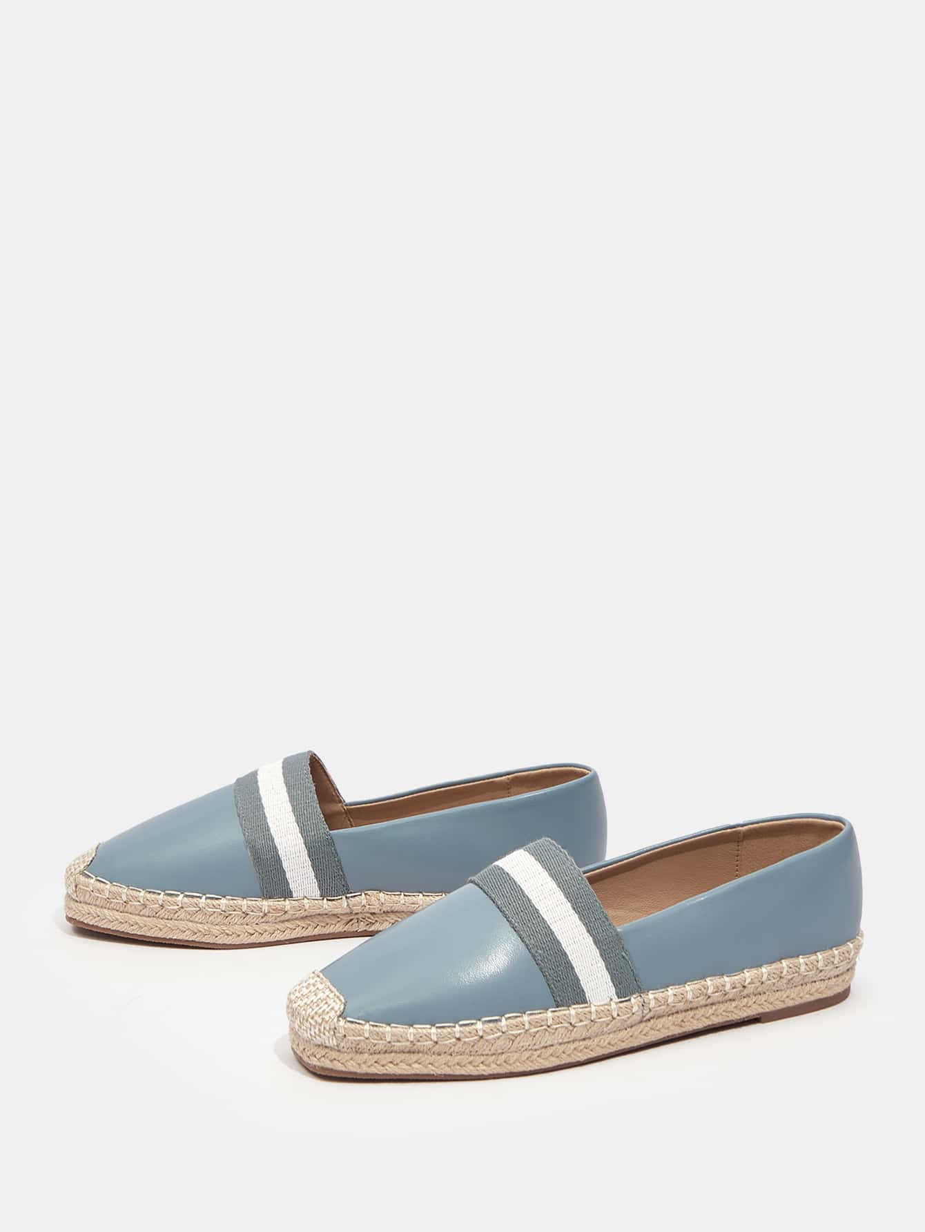 حذاء قماشية شريط متباين سهل الارتداء