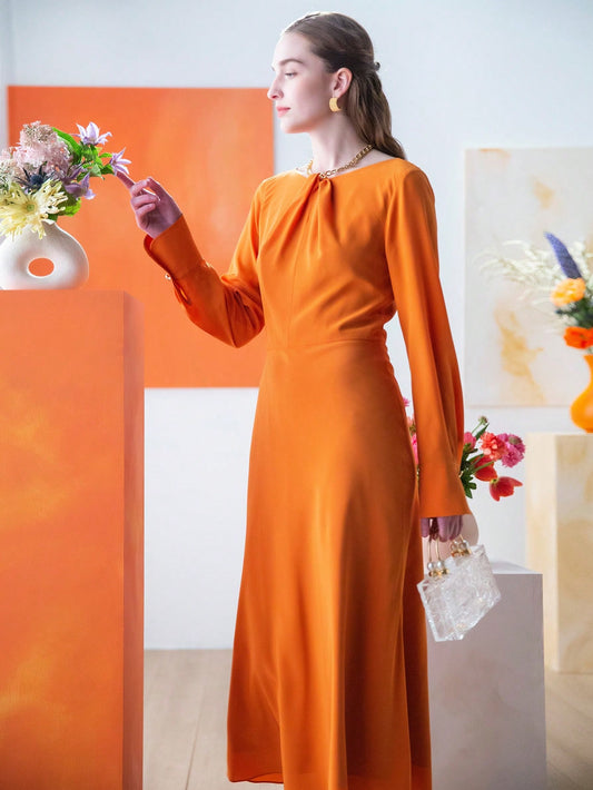 فستان حرير رسن الخالص